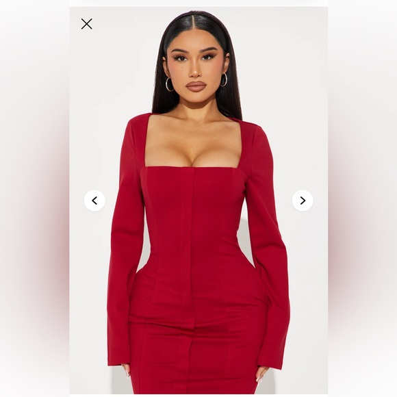 Elegant Red Women's Dress Sz XL nwt - Picture 2 of 3